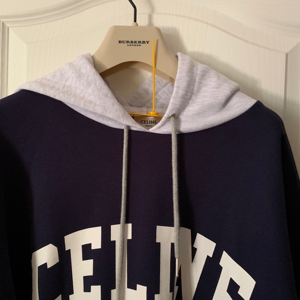 Celine two-tone hoodie in cotton fleece